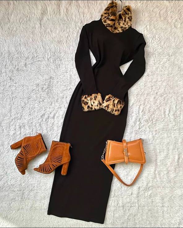 پیراهن بلند پلنگی